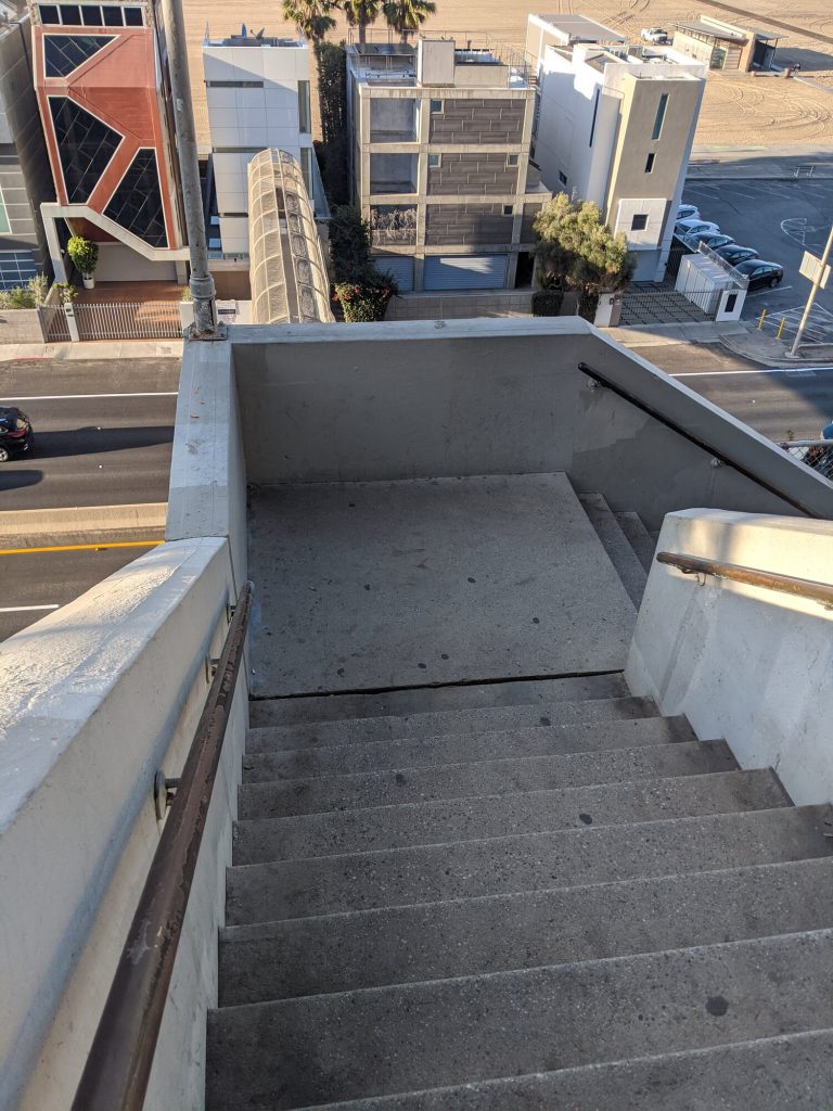 view of stairs made up of concrete